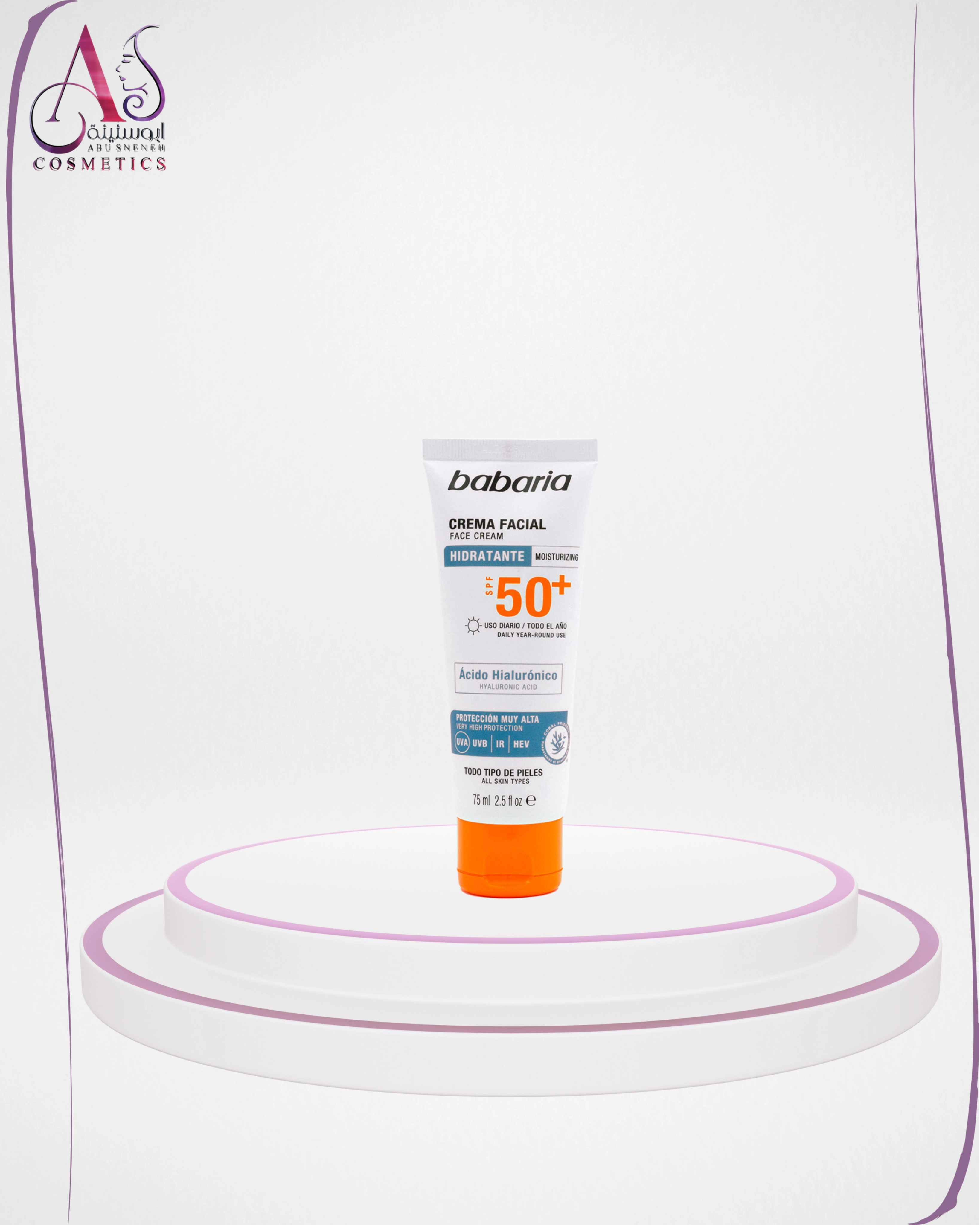 Hyaluronic SPF50+ Facial Sunscreen