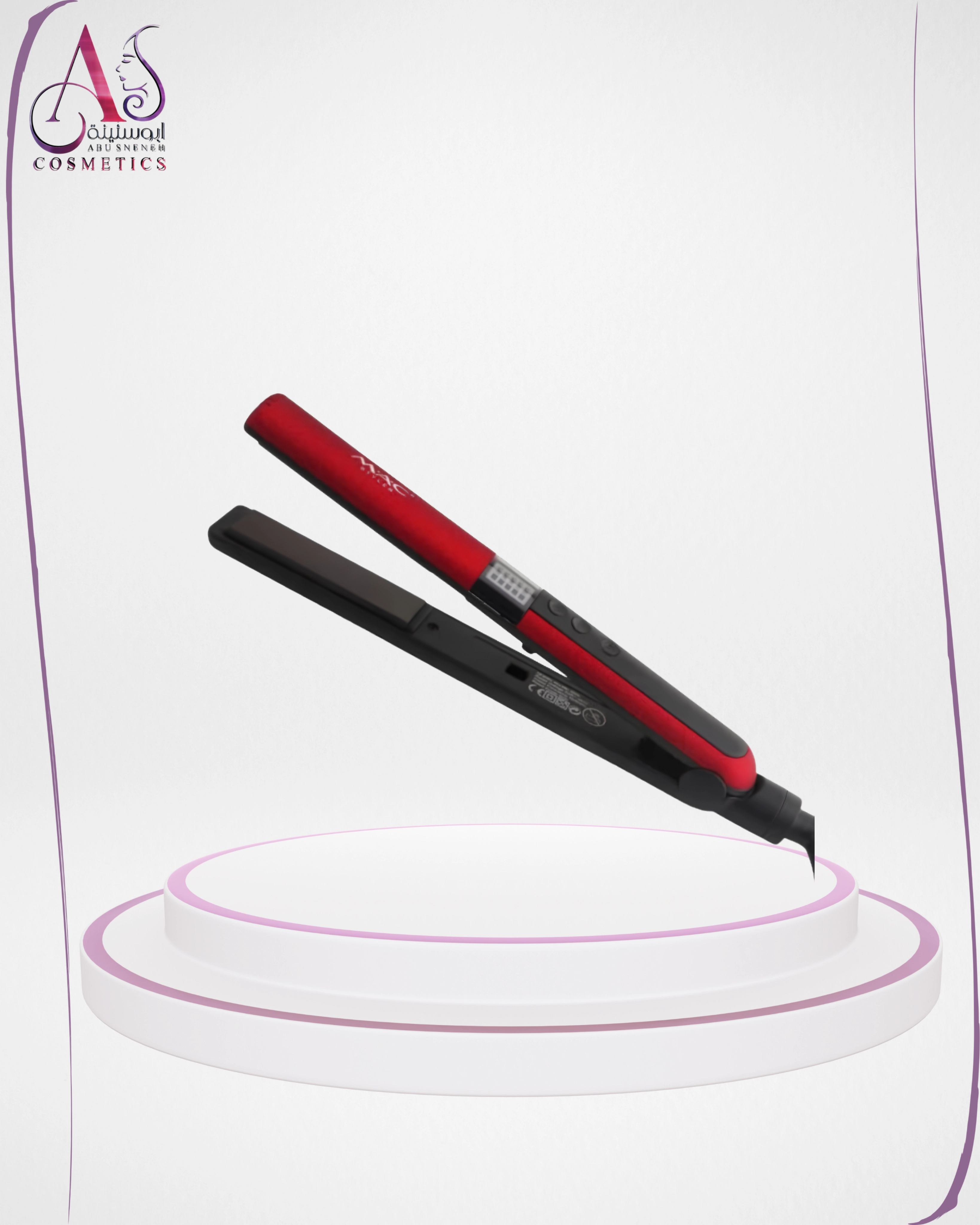 Hair Straightener, Ceramic Plates, Red, MAC.3060A